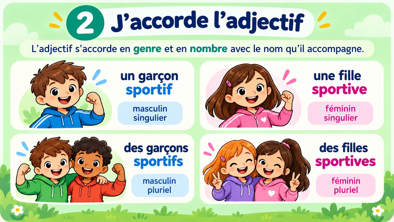 CE2 Français - Accord de l’adjectif