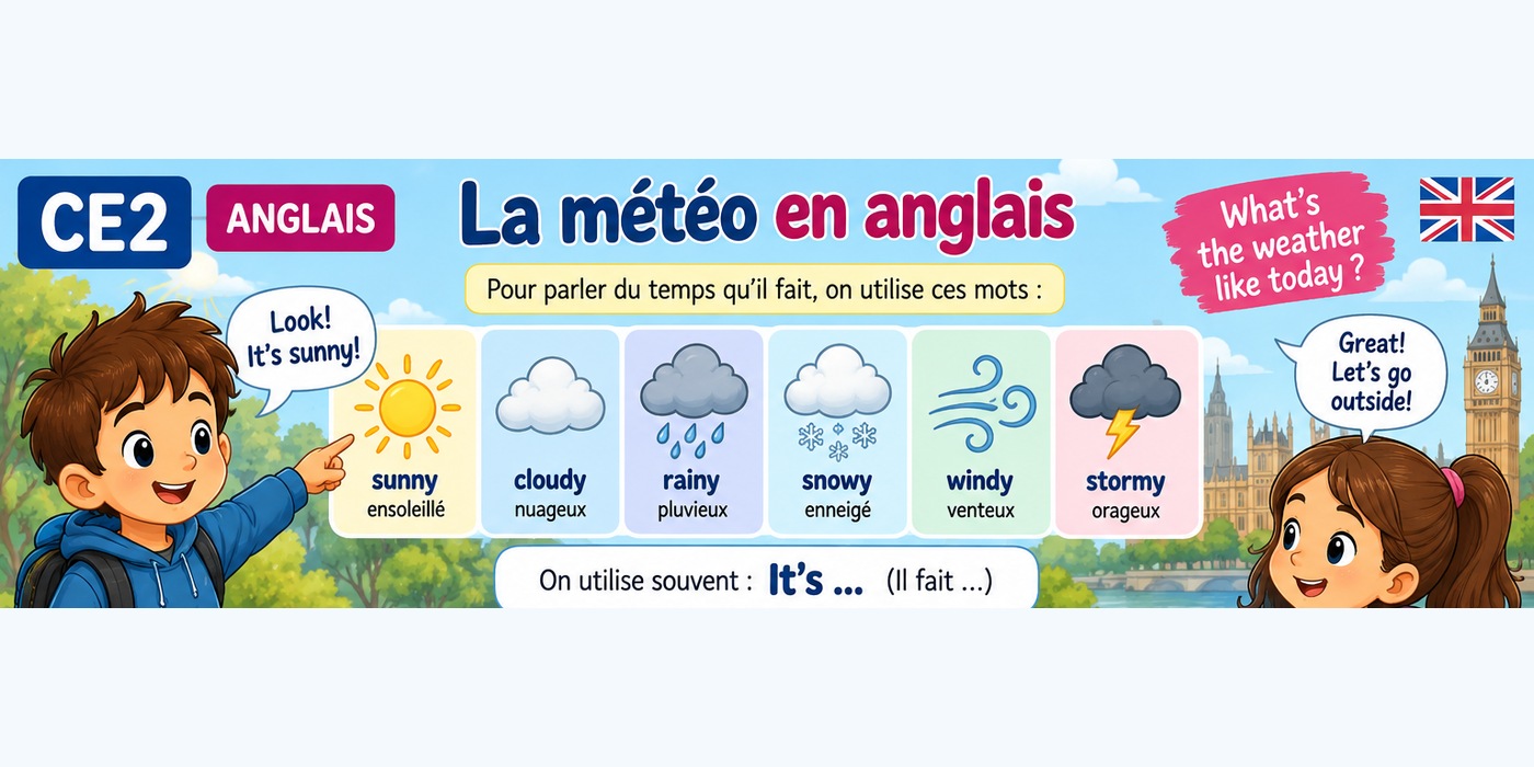 CE2 Anglais - La météo en anglais - Hero