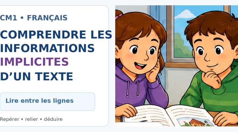 Deux élèves de CM1 lisent un texte et cherchent ce qu’ils peuvent comprendre grâce aux indices.