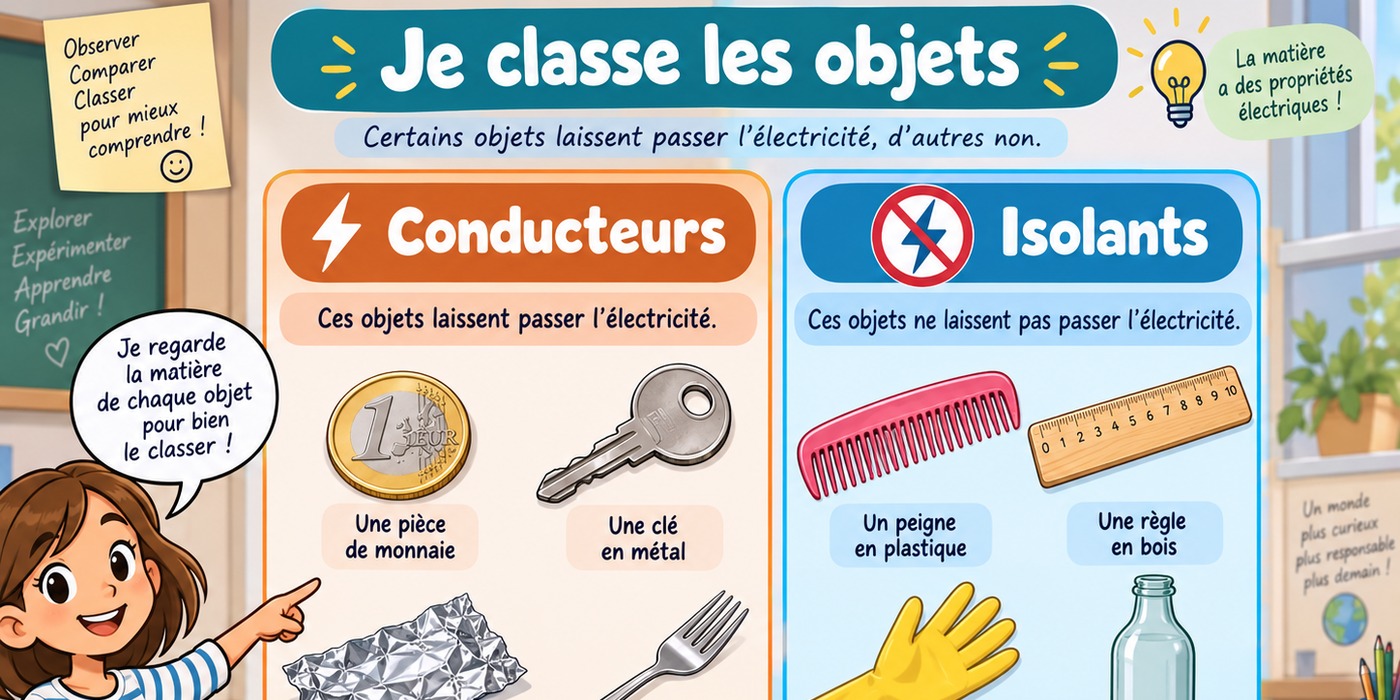 CM1 Sciences - Conducteurs et isolants électriques - Hero