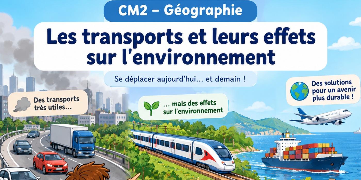 CM2 Géographie - Transports et environnement - Hero