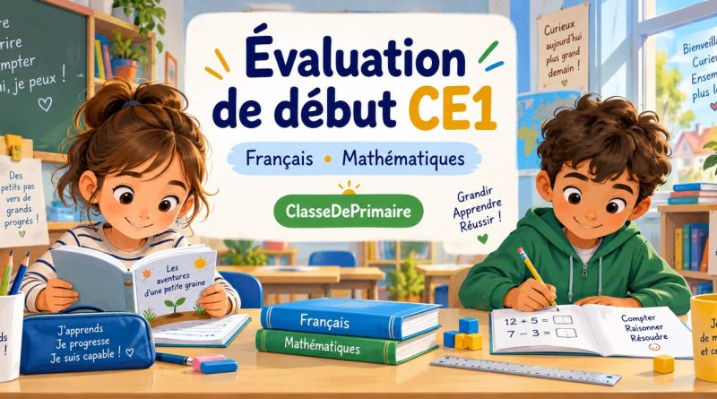 Évaluation diagnostique de début de CE1 — Français et Mathématiques