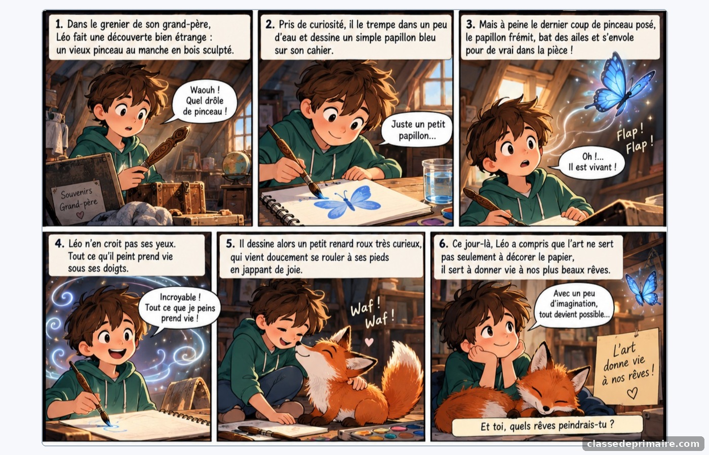 CE2 Français - BD Le pinceau magique de Léo