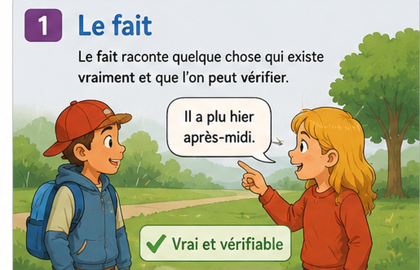 CM2 Français - Faits et opinions - Le fait