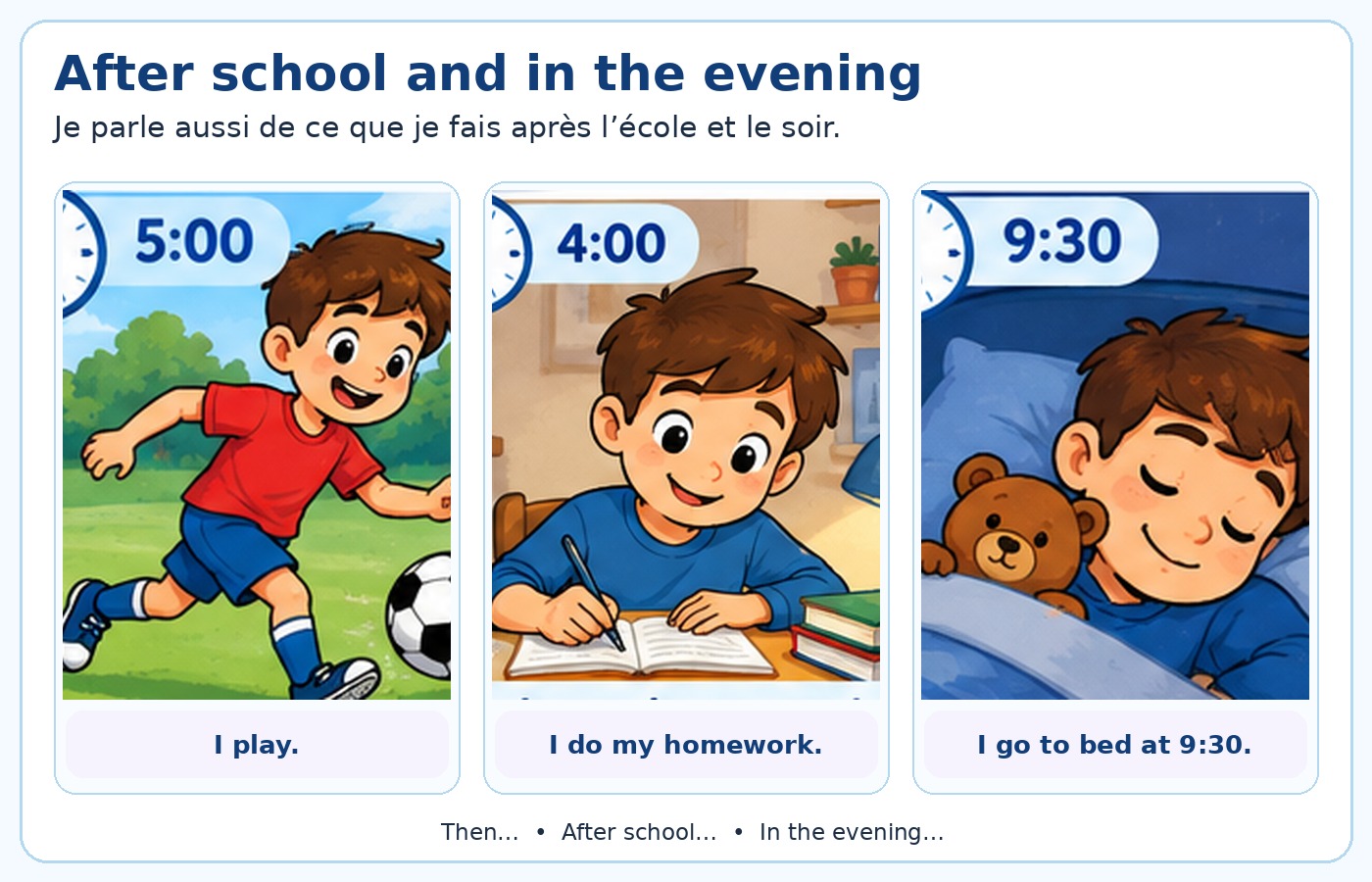 CM1 Anglais - After school and in the evening