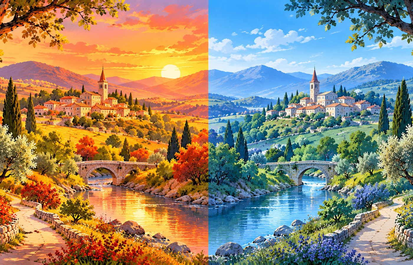 CM1 Arts plastiques - Couleurs du paysage - Illustration 1