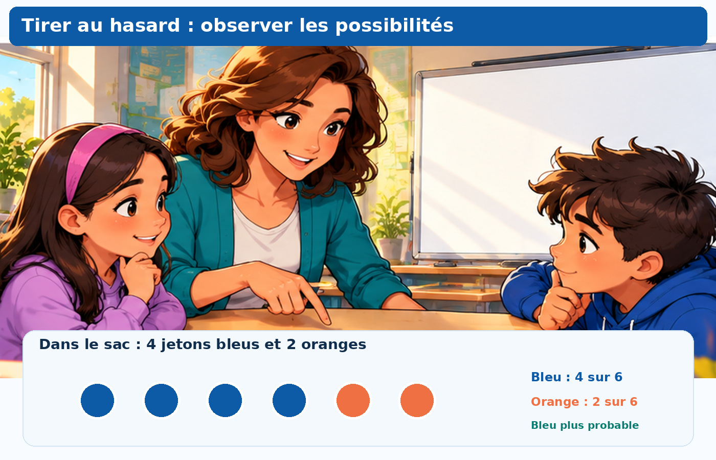 CM1 Maths - Tirage de jetons et chances