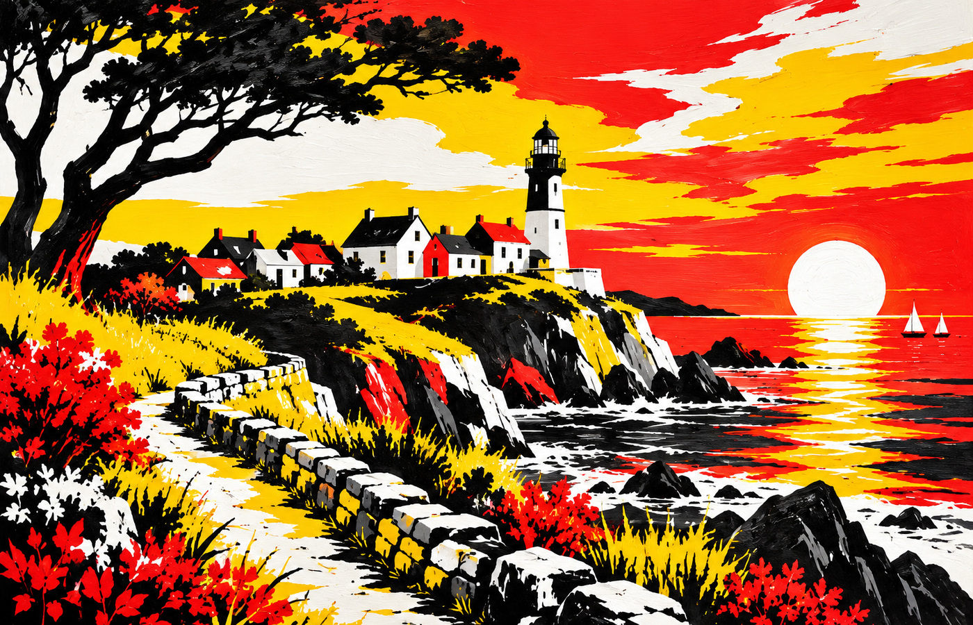 CM2 Arts plastiques - Contrastes - Paysage graphique