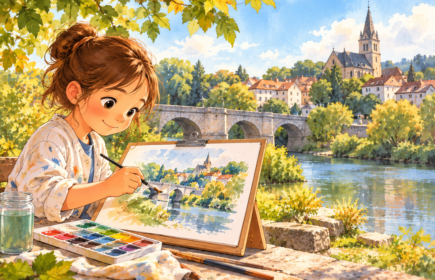 CM1 Arts plastiques - Peindre un paysage - Illustration 2