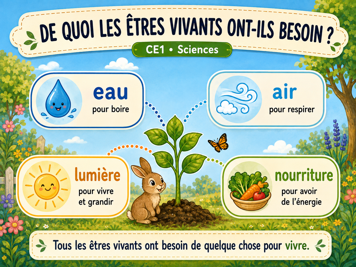 De quoi les êtres vivants ont-ils besoin