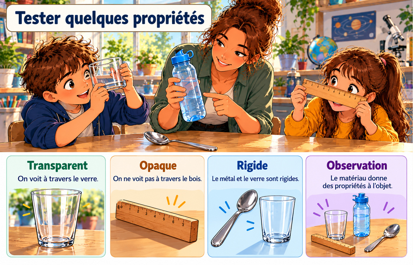 BD : comparer transparence et opacité du verre clair et du bois