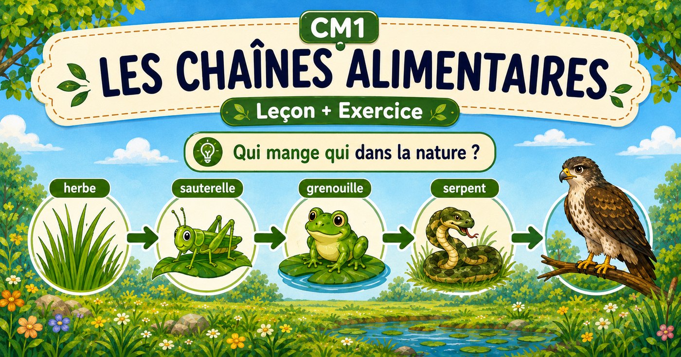 CM1 sciences : les chaînes alimentaires