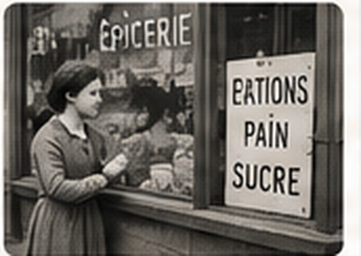 Illustration pédagogique du rationnement pendant l’Occupation