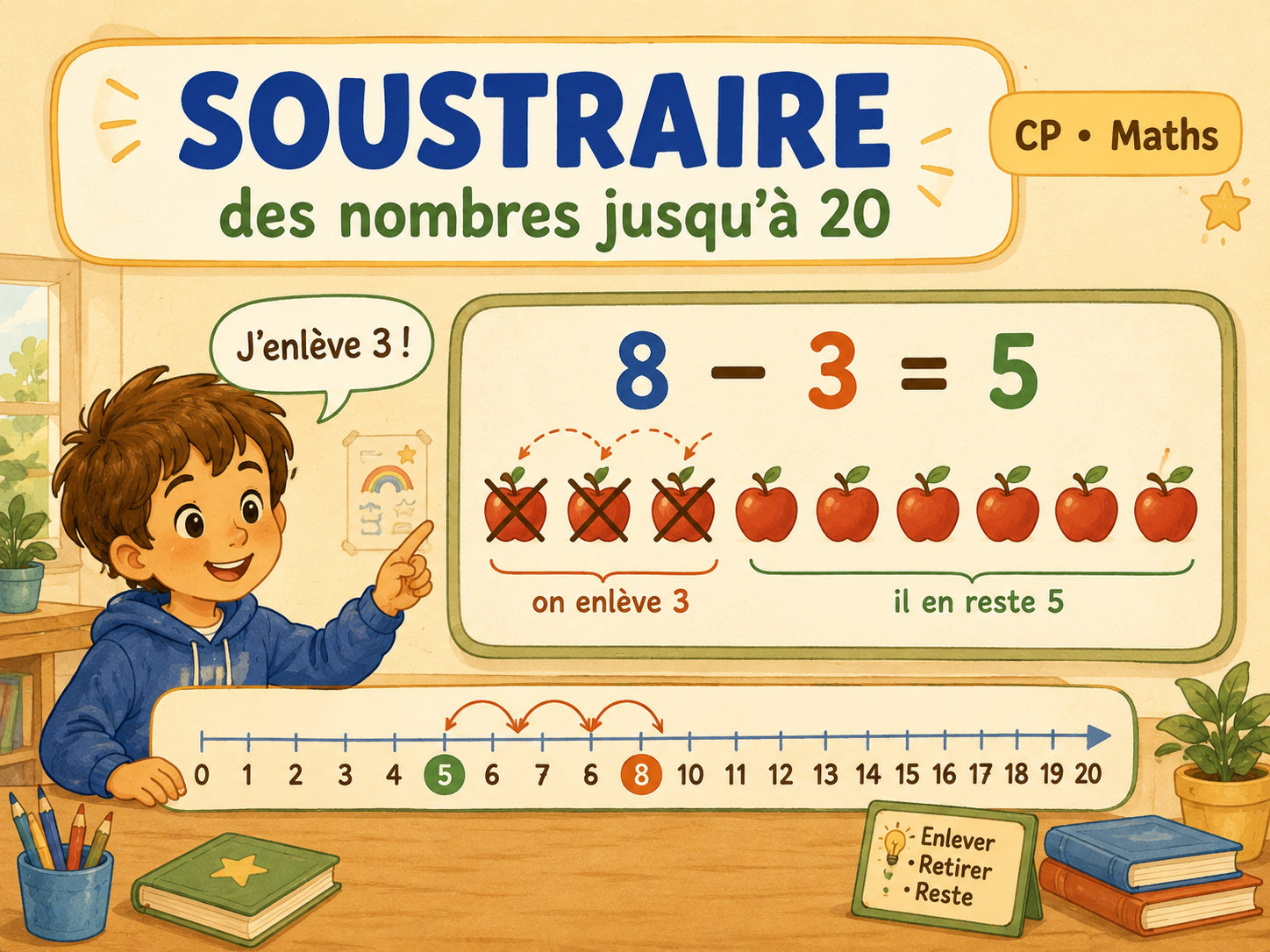 CP : soustraire des nombres jusqu’à 20